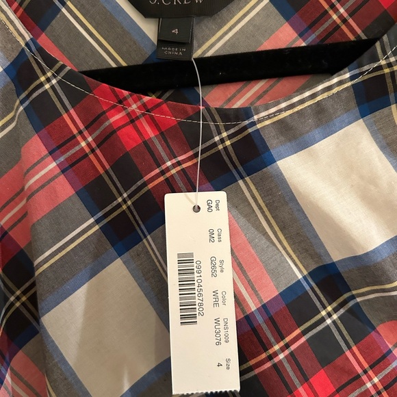 J Crew Tartan holiday bow blouse - Picture 3 of 4